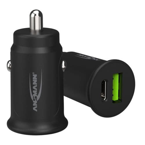 Chargeur de voiture USB Ansmann CC230PD, sortie USB et USB-C PD, 2 ports de charge, 30 W