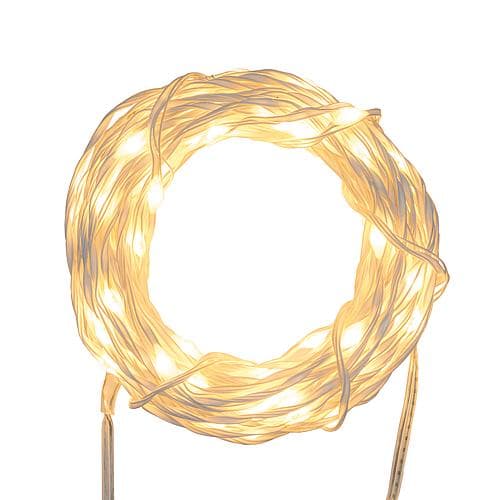 Guirlande lumineuse MHB 'Professional' 500 fl. Ambre, fil en métal blanc 55124