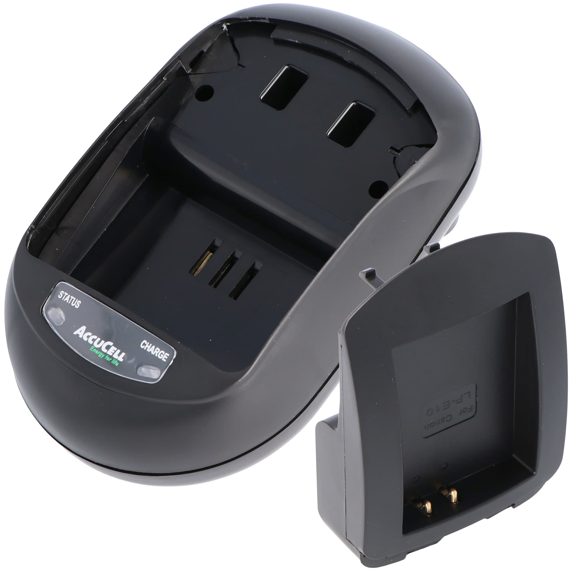 Chargeur AccuCell pour Canon LP-E10, EOS 1100D, Kiss X50