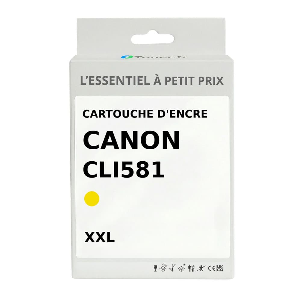 Cartouche d'encre compatible Canon CLI581 XXL Jaune