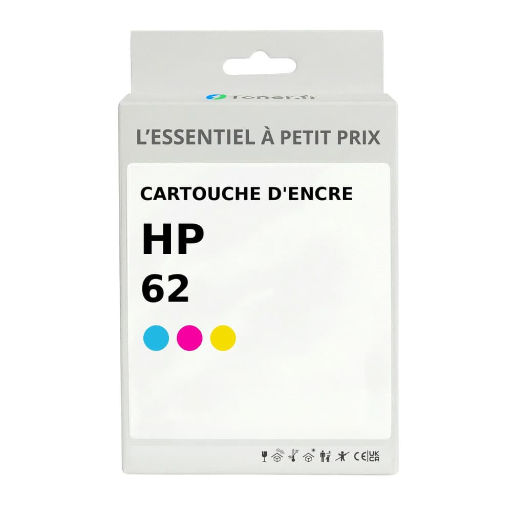 Cartouche d'encre compatible HP 62 Couleur